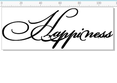 Happiness  Script 115 x 44mm